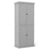 4 Door Freestanding Kitchen Pantry Buffet Cabinet-Grey