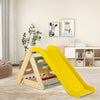 4 in 1 Toddler Wooden Triangle Climber with Ramp and Sliding Board-Multicolor