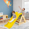 4 in 1 Toddler Wooden Triangle Climber with Ramp and Sliding Board-Multicolor