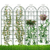 4 Pack 180 cm x 50 cm Metal Garden Trellis Decorative for Climbing Plants-Green