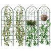 4 Pack 180 cm x 50 cm Metal Garden Trellis Decorative for Climbing Plants-Green