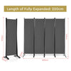 4 Panel Wall Privacy Screen Protector for Home-Grey
