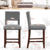 4-Piece Bar Chair Set with Rubber Wood Legs