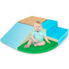 4 Pieces Climb and Crawl Foam Play Set for Toddlers Preschoolers-Blue