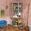 4-Tier Corner Shelving Unit 720KG Heavy Duty for Warehouse Pantry Shed and Kitchen-Silver