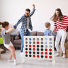 4-in-a-row Game Set with 42 PCS Jumbo Rings and 600D Oxford Fabric Carrying Bag-White