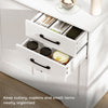 HOMCOM Sideboard with 2 Drawers Modern Storage Cabinet, Kitchen Cupboard with Adjustable Shelf and 3 Doors White