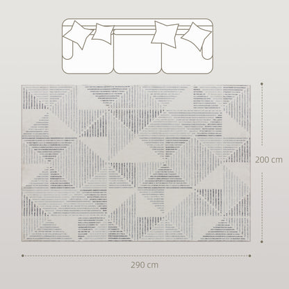 HOMCOM Modern Area Rug in Grey
