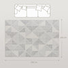 HOMCOM Modern Area Rug, Geometric Pattern Non-Slip Washable Rug, Soft Floor Carpet for Living Room, Bedroom, Dining Room, Home Office, 290 x 200 cm, Grey