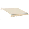 Outsunny 3.5M x 2.5M Manual Awning Canopy Retractable Sun Shade Shelter for Garden Patio