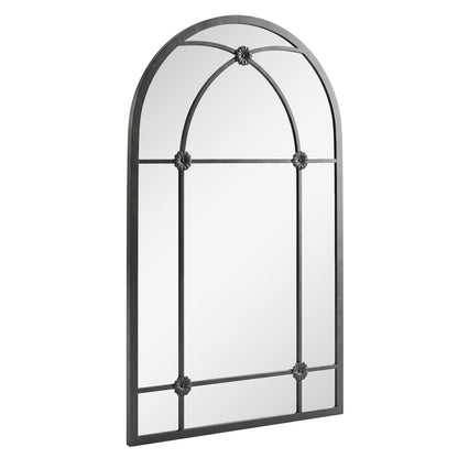 Outsunny Arched Mirror in Black