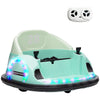 AIYAPLAY 360 Rotation Kids Bumper Car, 12V Waltz Car with Remote Control, Dual Joystick, Music, Lights, Green