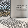 Outsunny Freestanding Garden Partition Screen Metal Decorative Outdoor Divider with Expansion Screws for Garden Patio Deck