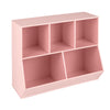5-Cube Kids Toy Storage Organizer with Anti-Tipping Kits-Pink