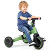 5-In-1 Toddler Bike Kids Balance Bike with Removable Pedals-Green