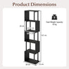 5-Tier Modern Bookshelf with Metal Frame for Home Office-Black