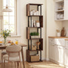 5-Tier Modern Bookshelf with Metal Frame for Home Office-Rustic Brown