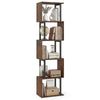 5-Tier Modern Bookshelf with Metal Frame for Home Office-Rustic Brown