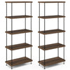 5-Tier Multipurpose Display Rack with Metal Frame 2 Pack