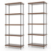 5-Tier Multipurpose Display Rack with Metal Frame 2 Pack