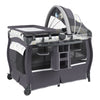 5 in 1 Portable Pack and Play with Bassinet and Mattress-Grey