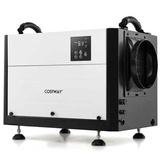 50/70L/Day Crawl Space Dehumidifier with 3 modes and 24H timer in black