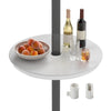 50 CM Outdoor Adjustable Umbrella Table for 38 mm Patio Umbrella Pole-White