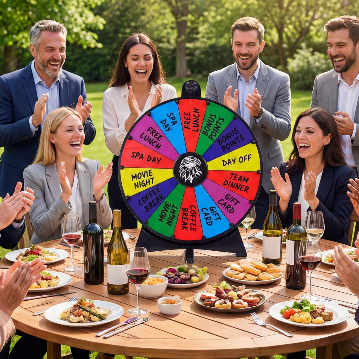 50 CM Spinning Prize Wheel with Blackboard Marker Eraser and Spare Pointer