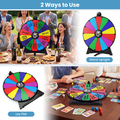 50 CM Spinning Prize Wheel with Blackboard Marker Eraser and Spare Pointer