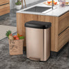 50 L Stainless Steel Step Trash Can with Deodorizer Compartment-Rose Gold