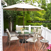 50cm Fillable Round Umbrella Base Stand with Built-in Handle-Black