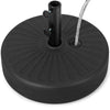 50cm Fillable Round Umbrella Base Stand with Built-in Handle-Black