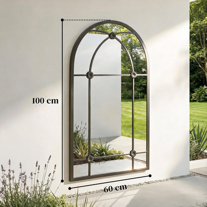 Outsunny Arched Mirror in Black