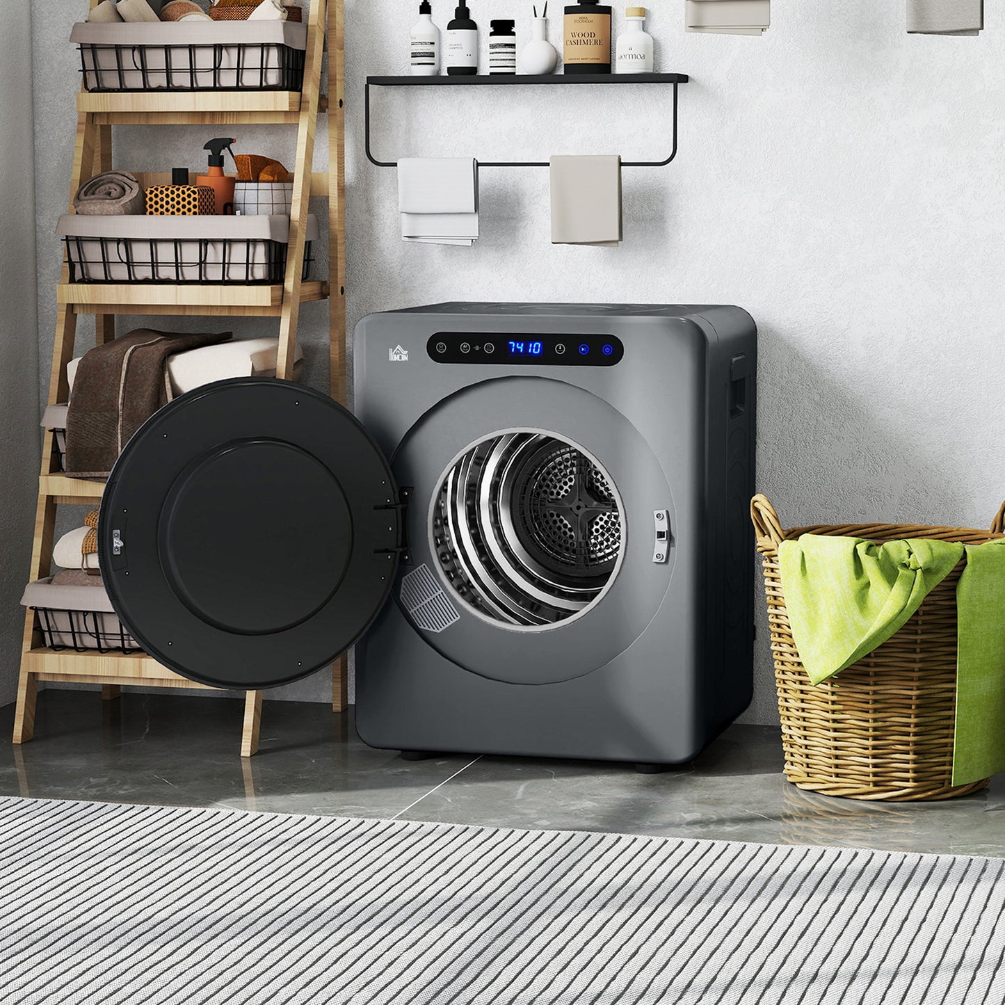 HOMCOM 4kg Compact 40-60√¢‚Äû∆í Tumble Dryer - Grey