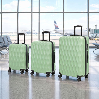 HOMCOM 3-Piece Suitcase Set in Green