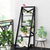 4 Tier Wooden Ladder Shelving Unit-Black