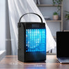 HOMCOM Portable Air Conditioner, 4-in-1 Mini Air Cooler with 4 Wind Speed, 2 Cool Mist, RGB 7 LED Light, Black