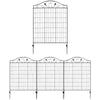 4 Panels Folding Iron Decorative Garden Fence Interlockable