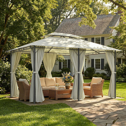 Outsunny)Garden Gazebo in Beige