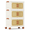 57L Stackable Plastic Collapsible Storage Bins with Lids