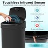 58L Trash Can with Dual-Zone Design Automatic Touchless Waste Bin-Black