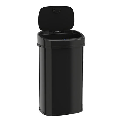58L Trash Can with Dual-Zone Design Automatic Touchless Waste Bin-Black