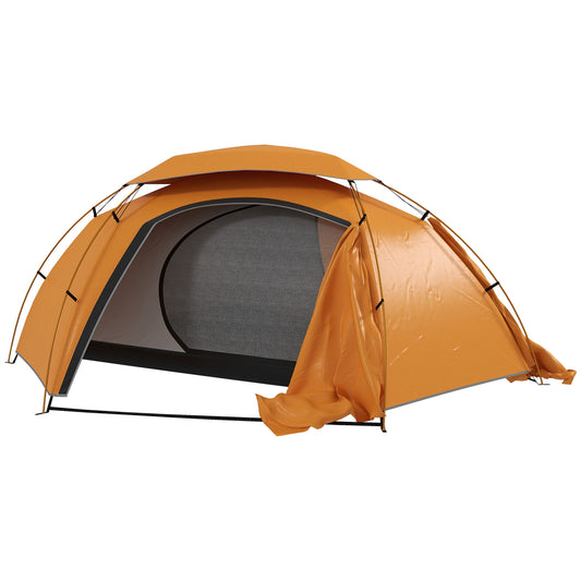 Outsunny Aluminium Frame Camping Tent in Orange