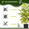 HOMCOM Artificial Plants Bamboo Tree in Pot Desk Fake Plants for Home Indoor Decor, 15x15x60cm, Green