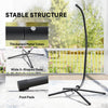 Outsunny Hanging Egg Chair Stand Only, Hammock Chair C-Stand with Hanging Chain, Black