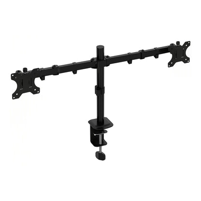 HOMCOM Dual Monitor Stand for 2 Screens up to 32", Height Adjustable Monitor Riser with Tilt, Swivel & 360° Rotation
