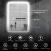 HOMCOM 70 x 50cm LED Bathroom Mirror, with Bluetooth - Silver Tone