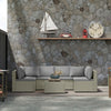 Outsunny Seven-Piece Modular Rattan Set - Light Brown