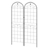 Outsunny Metal Trellis Set of 2, Garden Trellis for Climbing Plants Support Frames, Floral Design