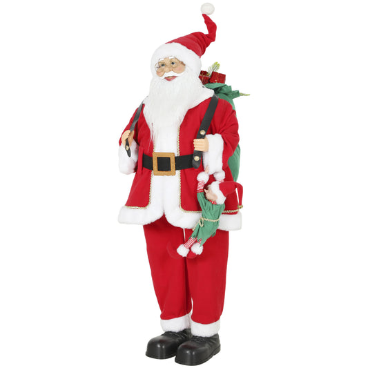 HOMCOM 4ft Singing Dancing Santa Claus in Red